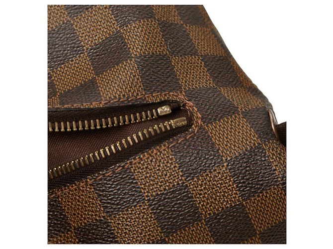 Borsa Messenger Louis Vuitton Damier Brooklyn MM Marrone - vista 13