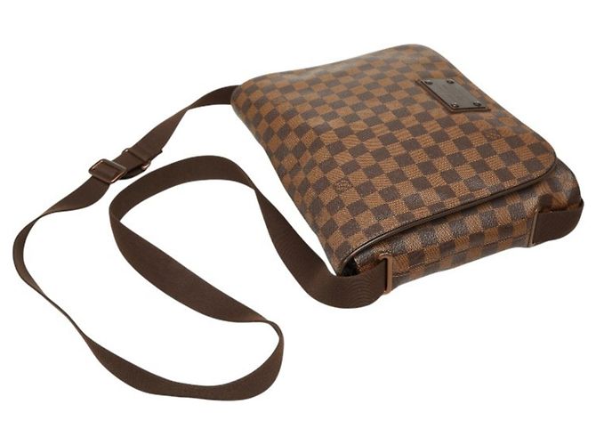 Borsa Messenger Louis Vuitton Damier Brooklyn MM Marrone - vista 4