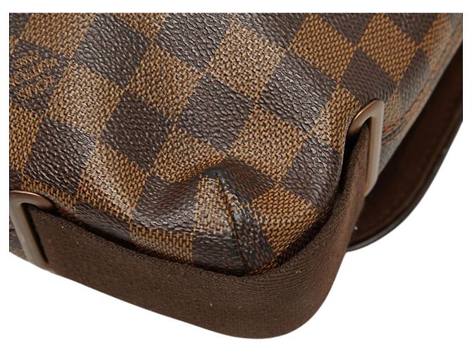 Borsa Messenger Louis Vuitton Damier Brooklyn MM Marrone - vista 7