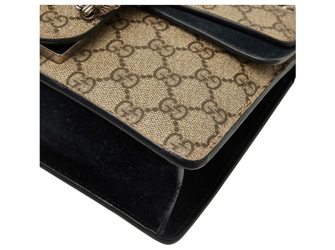 Gucci GG Supreme Dionysus Chain Shoulder Bag Black Beige - view 4