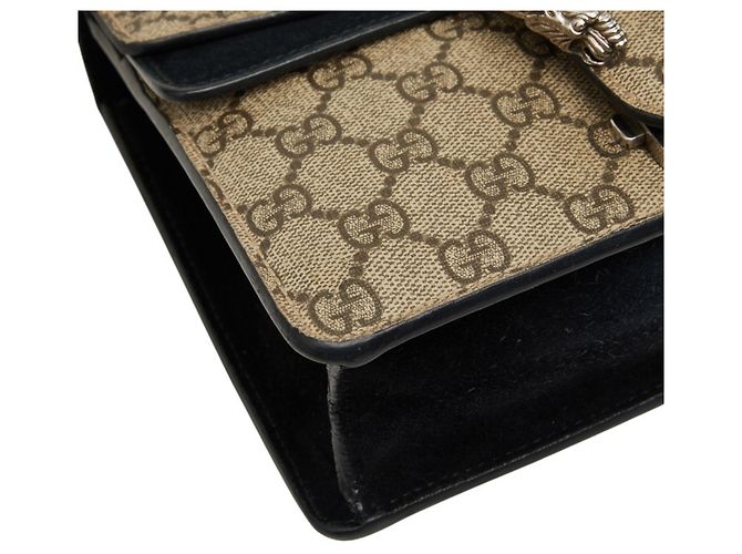 Gucci GG Supreme Dionysus Chain Shoulder Bag Black Beige - view 5