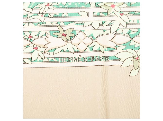 Hermès Hermes Carre 90 Le Fleuve Sacr Scarf Multicolore Beige - vista 5