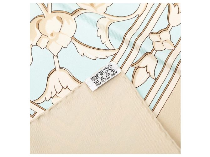 Hermès Hermes Carre 90 Le Fleuve Sacr Scarf Multicolore Beige - vista 7