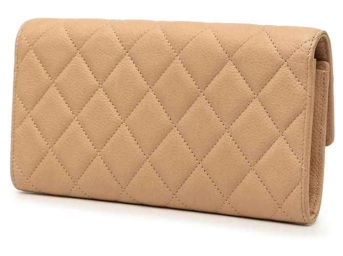 Chanel Coco Mark Matelassé Long Wallet Beige - Ansicht 2