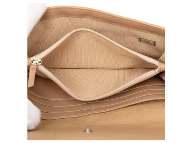 Chanel Coco Mark Matelassé Long Wallet Beige - Ansicht 5
