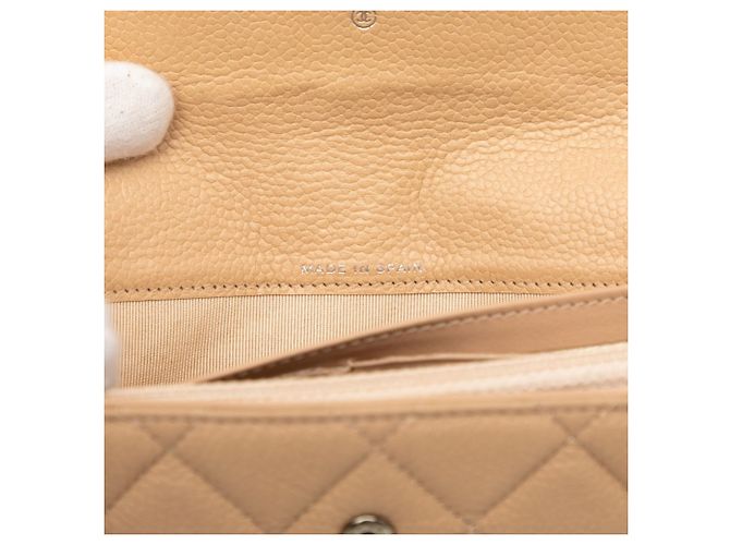 Chanel Coco Mark Matelassé Long Wallet Beige - Ansicht 8