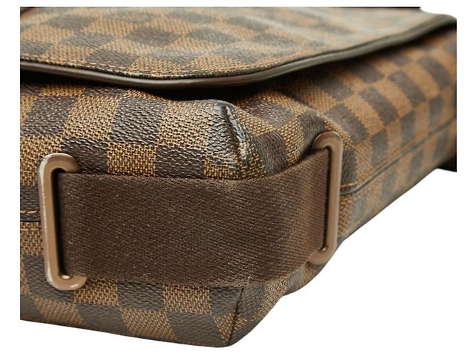 Borsa a tracolla Louis Vuitton Damier Brooklyn MM Marrone - vista 4