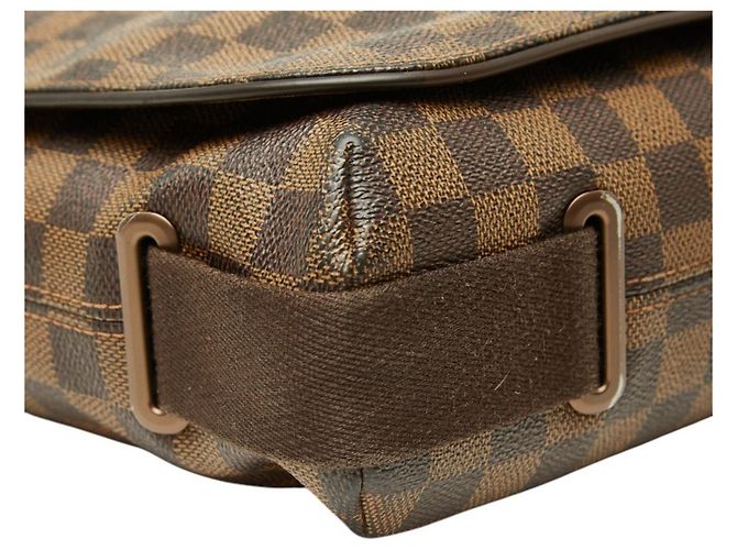 Borsa a tracolla Louis Vuitton Damier Brooklyn MM Marrone - vista 5