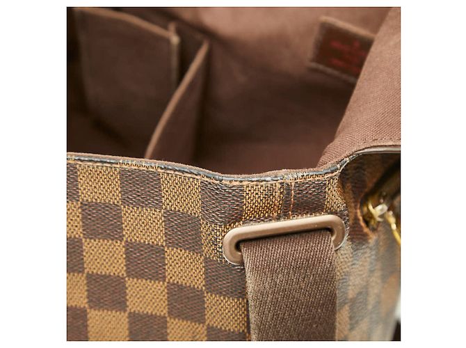 Borsa a tracolla Louis Vuitton Damier Brooklyn MM Marrone - vista 6