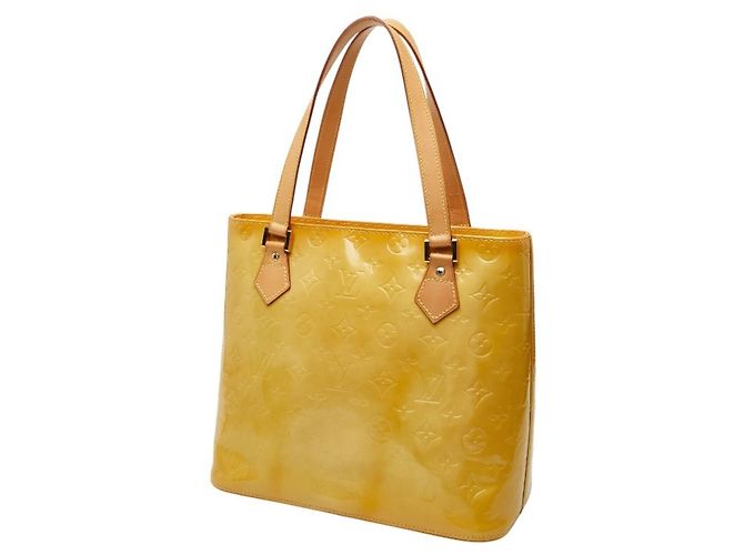 Borsa Tote Louis Vuitton Monogram Vernis Houston Giallo - vista 2