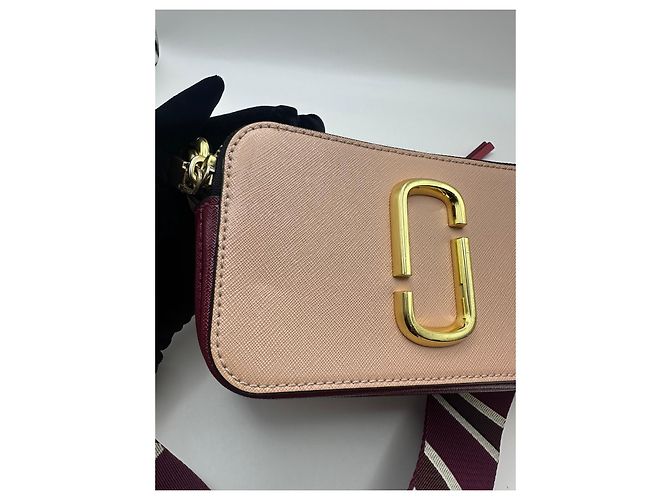 Borsa a tracolla Marc Jacobs Snapshot in pelle Rosa Beige - vista 10