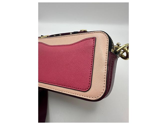 Borsa a tracolla Marc Jacobs Snapshot in pelle Rosa Beige - vista 11