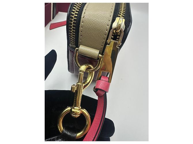 Borsa a tracolla Marc Jacobs Snapshot in pelle Rosa Beige - vista 12