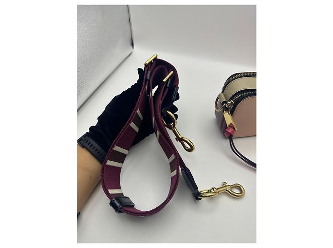 Borsa a tracolla Marc Jacobs Snapshot in pelle Rosa Beige - vista 14