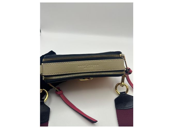 Borsa a tracolla Marc Jacobs Snapshot in pelle Rosa Beige - vista 4