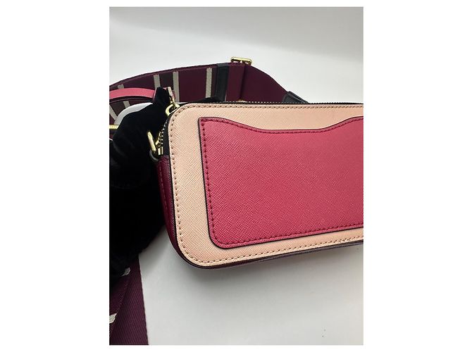 Borsa a tracolla Marc Jacobs Snapshot in pelle Rosa Beige - vista 6