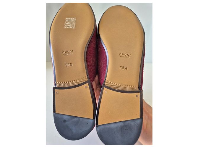 Gucci Princetown Mocassini GG Supreme Bordeaux Bordò - vista 10