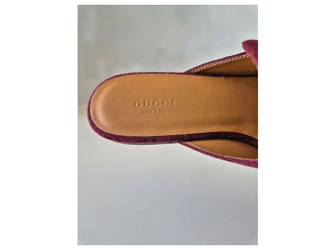 Gucci Princetown Mocassini GG Supreme Bordeaux Bordò - vista 7