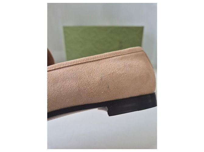 Gucci Mocassini Horsebit in scamosciato beige - vista 11