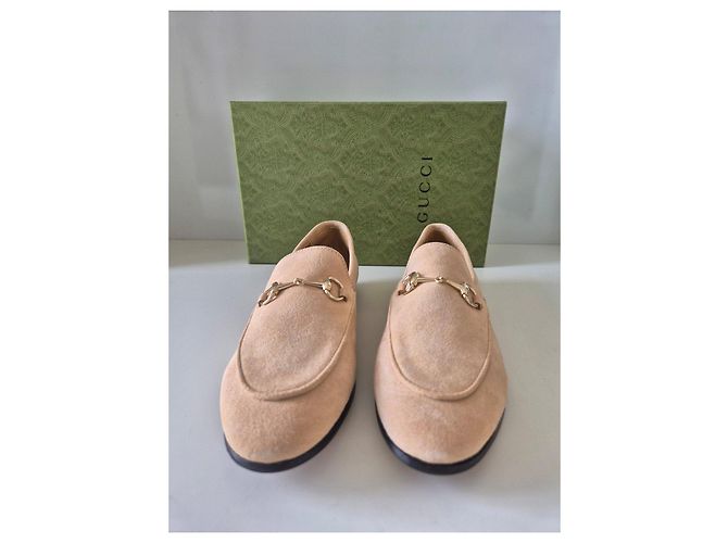 Gucci Mocassini Horsebit in scamosciato beige - vista 12