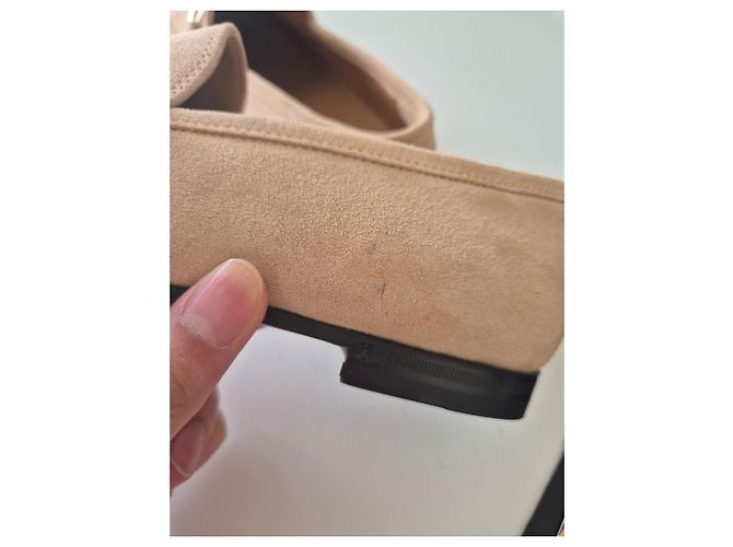 Gucci Mocassini Horsebit in scamosciato beige - vista 14