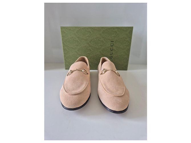 Gucci Mocassini Horsebit in scamosciato beige - vista 3