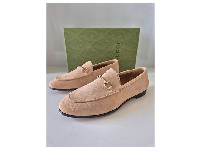 Gucci Mocassini Horsebit in scamosciato beige - vista 4
