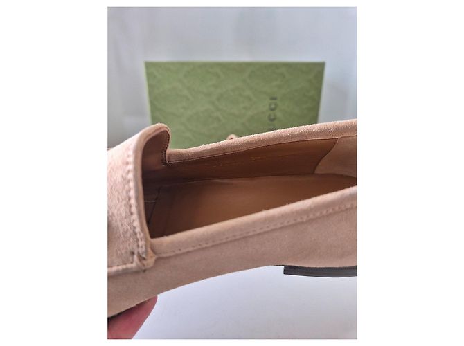 Gucci Mocassini Horsebit in scamosciato beige - vista 8