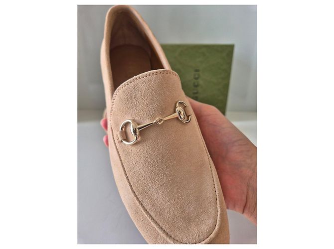 Gucci Mocassini Horsebit in scamosciato beige - vista 9