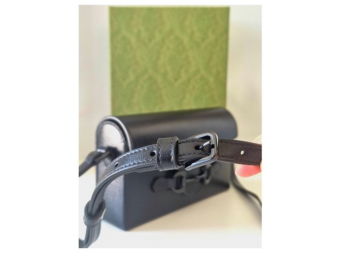 Borsa a tracolla Gucci Horsebit 1955 in pelle nera Nero - vista 10