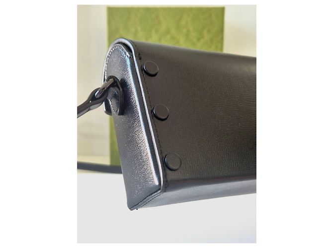 Borsa a tracolla Gucci Horsebit 1955 in pelle nera Nero - vista 12