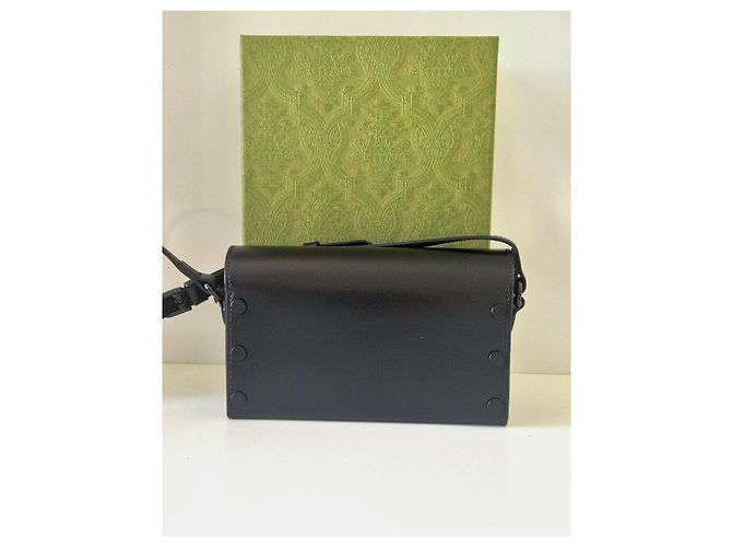 Borsa a tracolla Gucci Horsebit 1955 in pelle nera Nero - vista 2
