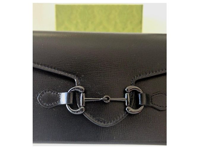Borsa a tracolla Gucci Horsebit 1955 in pelle nera Nero - vista 6
