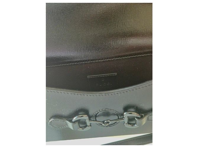 Borsa a tracolla Gucci Horsebit 1955 in pelle nera Nero - vista 9
