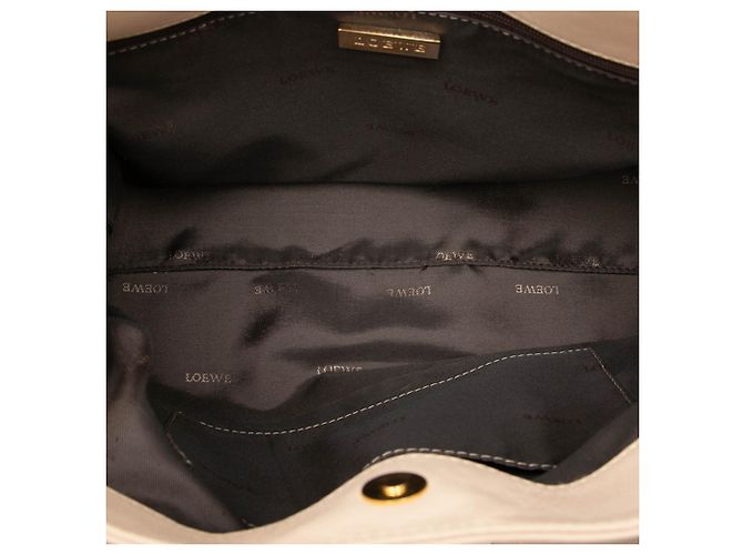 Borsa Tote Loewe Anagram Fusta Beige - vista 4