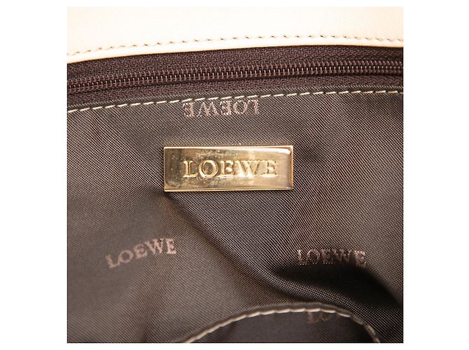 Borsa Tote Loewe Anagram Fusta Beige - vista 5
