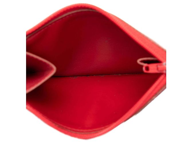 Hermès Cartera plegable compacta Jura Hermes Roja - vista 4