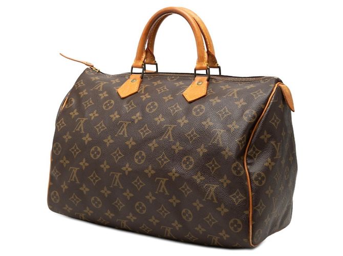 Borsa Louis Vuitton Monogram Speedy 35 Marrone - vista 2