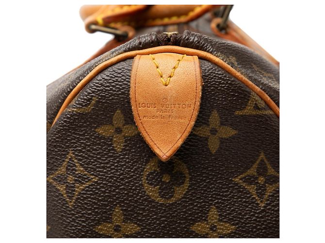 Borsa Louis Vuitton Monogram Speedy 35 Marrone - vista 5