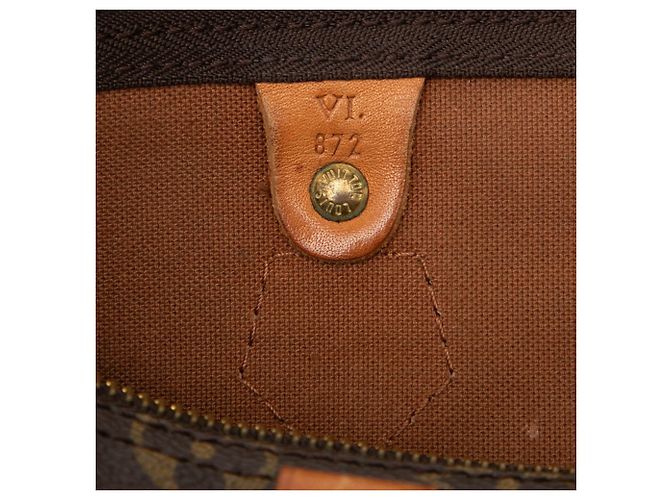 Borsa Louis Vuitton Monogram Speedy 35 Marrone - vista 6