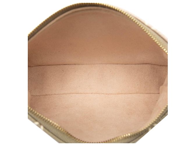 Louis Vuitton Monogram Empreinte Mini Pochette Accessoires Beige Cachi - vista 4