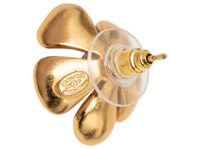 Orecchini a lobo con motivo fiore Coco Mark Chanel D'oro - vista 3