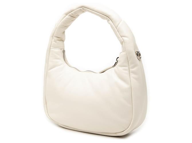 Sac à main avec logo plaque Triangle Prada Blanc - vue 2