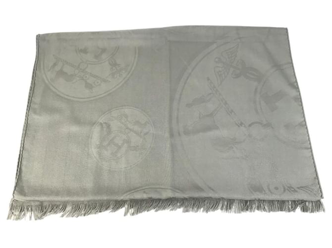 Hermès Sciarpa New Libris Hermes in grigio Marrone - vista 2