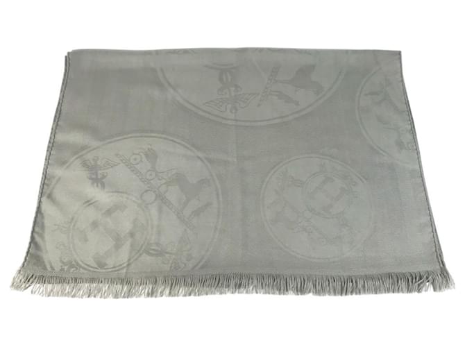 Hermès Sciarpa New Libris Hermes in grigio Marrone - vista 3