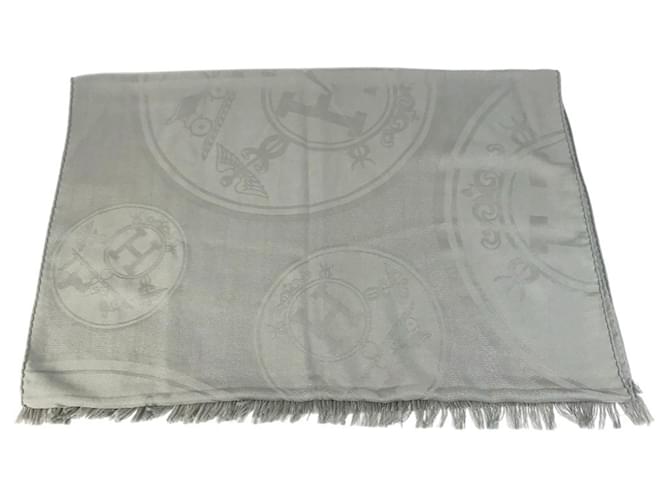 Hermès Sciarpa New Libris Hermes in grigio Marrone - vista 4