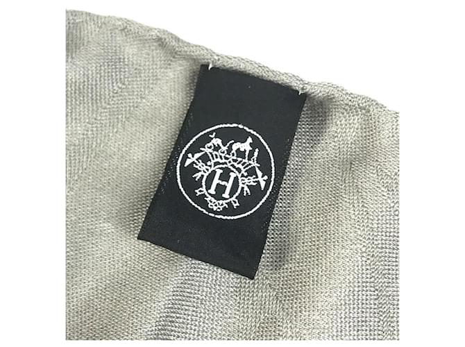 Hermès Sciarpa New Libris Hermes in grigio Marrone - vista 7
