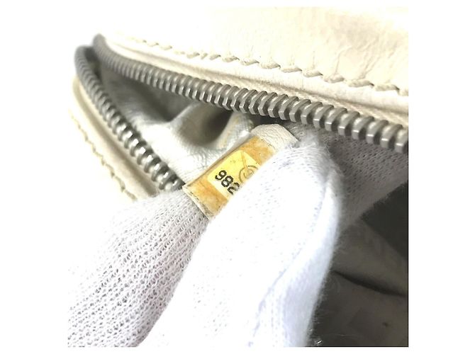 Borsa Chanel in pelle e tela beige Crudo - vista 17