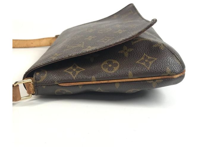 Borsa a Spalla Louis Vuitton Monogram Musette Tango Marrone - vista 4