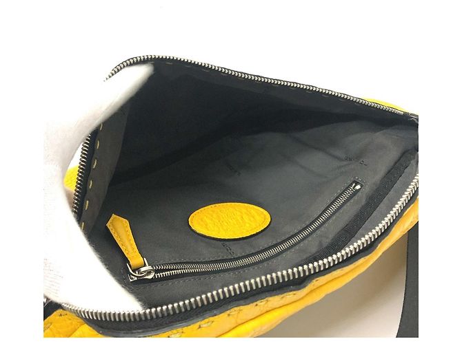 Borsa a tracolla Fendi Selleria Giallo - vista 11